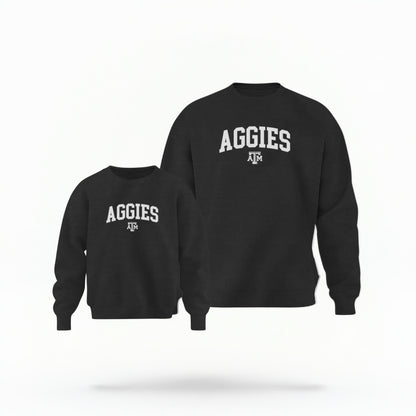 Daddy and Me Aggies Varsity Crewneck