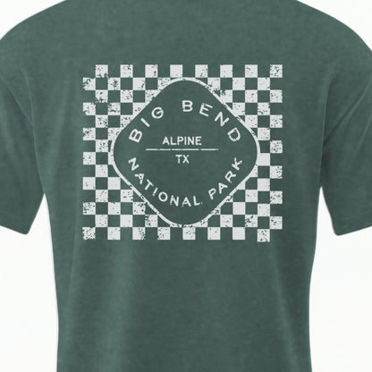 Big Bend TX Checkered Comfort Colors T-shirt