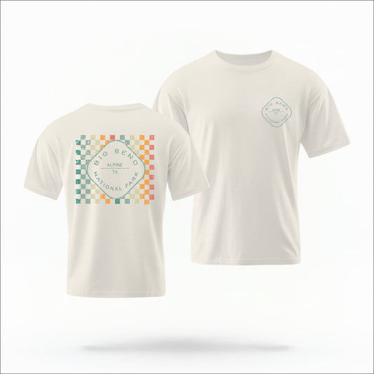 Big Bend TX Checkered Comfort Colors T-shirt