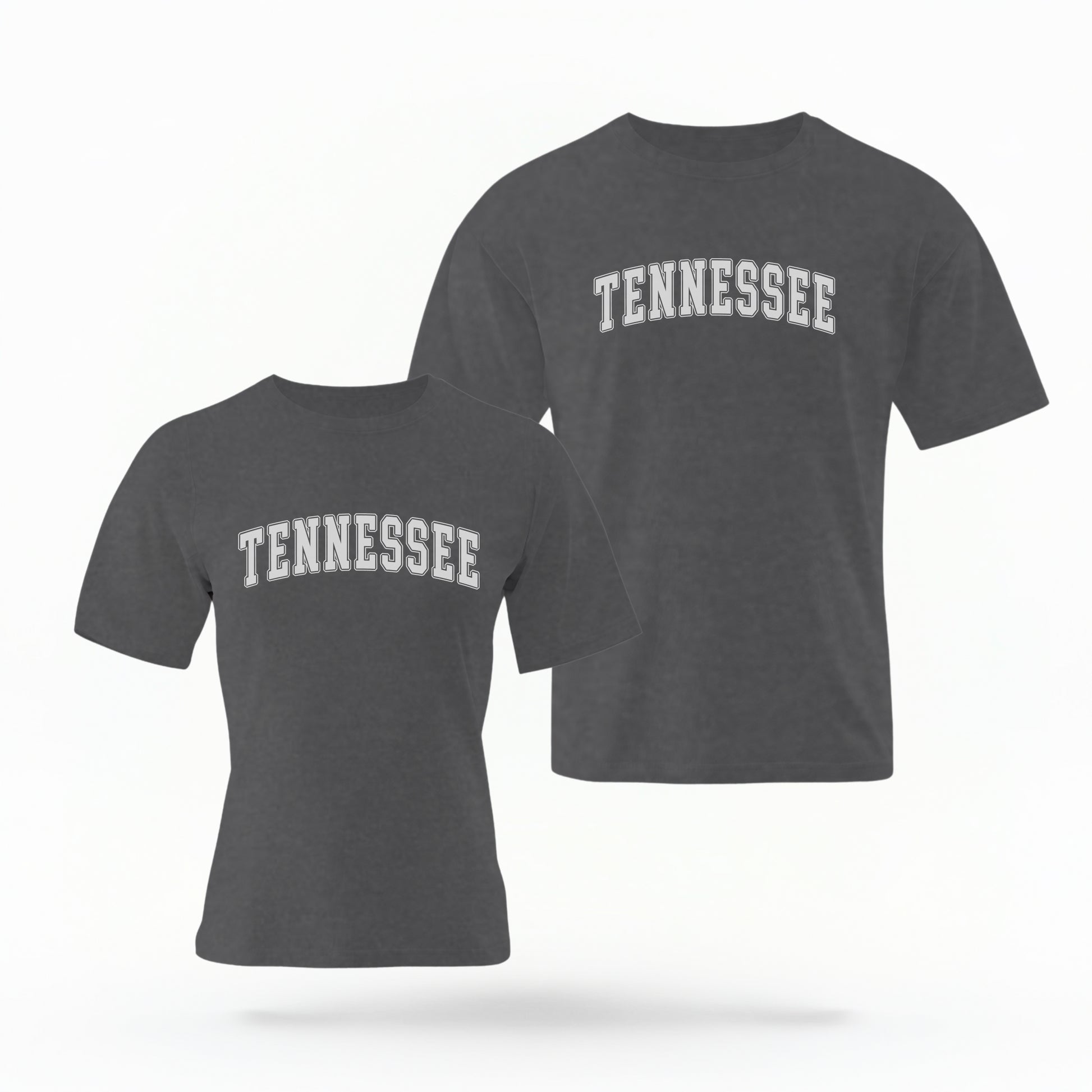 The Pepper Unisex Tennessee Varsity Comfort Colors T-shirt lays flat on a white background. The Tennessee graphic is in bold white in a varsity offset style.