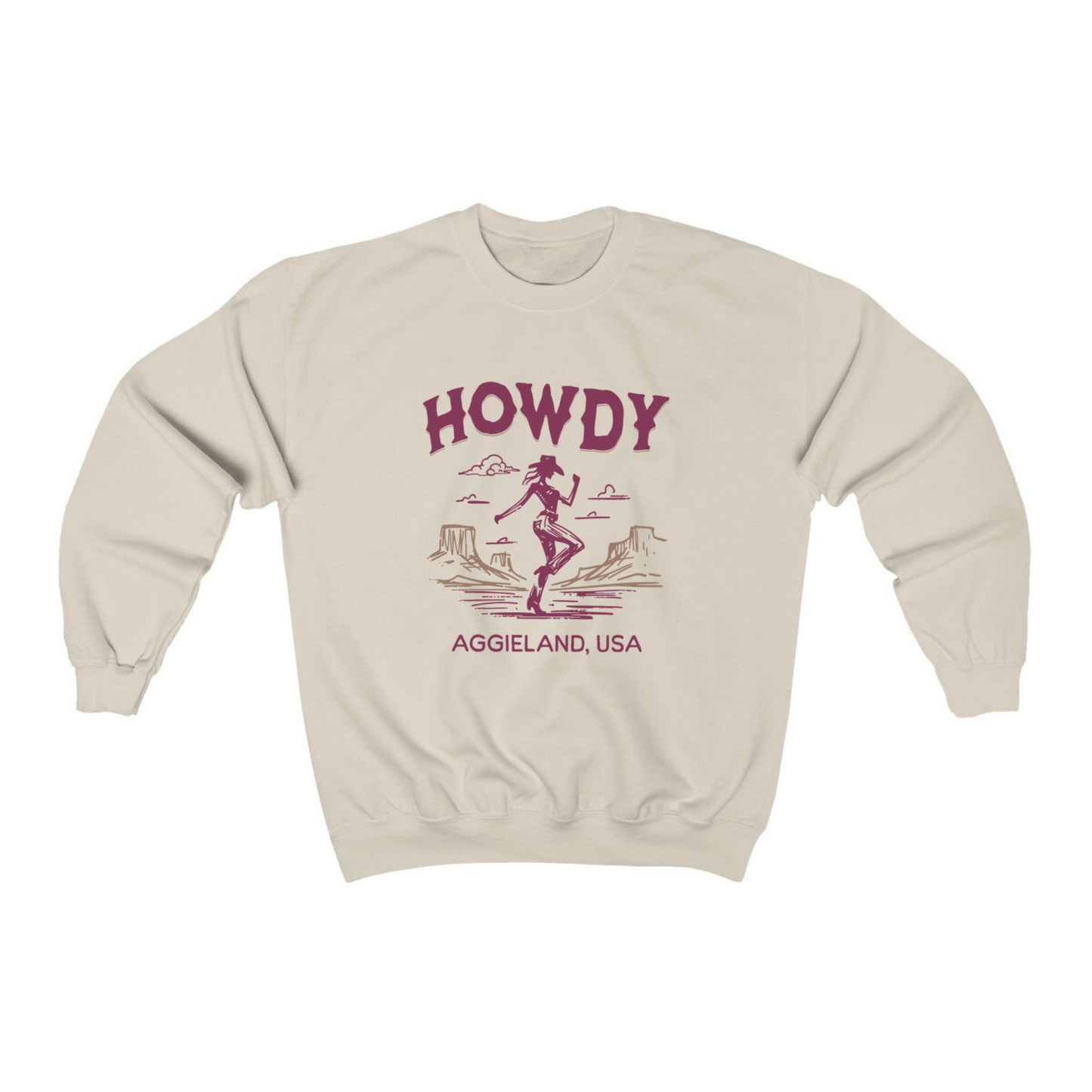 Howdy from Aggieland Western Crewneck Sweatshirt