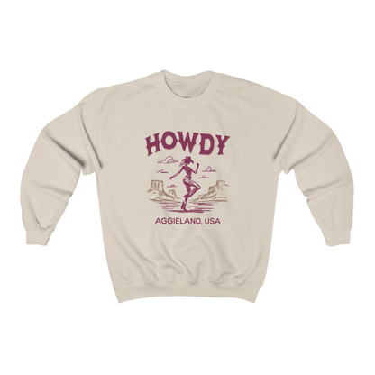 Howdy from Aggieland Western Crewneck Sweatshirt