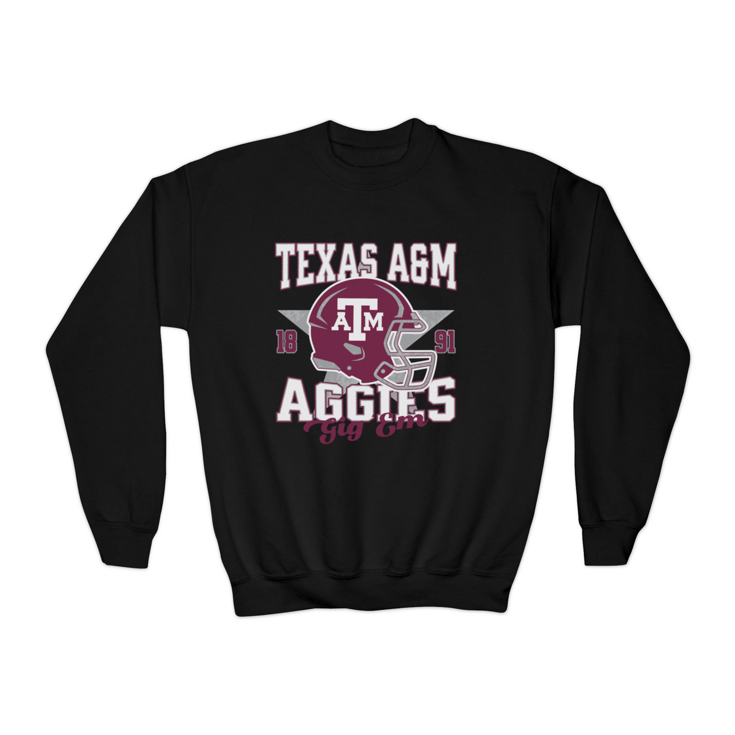 Youth Texas A&M Aggies Football Crewneck Sweatshirt