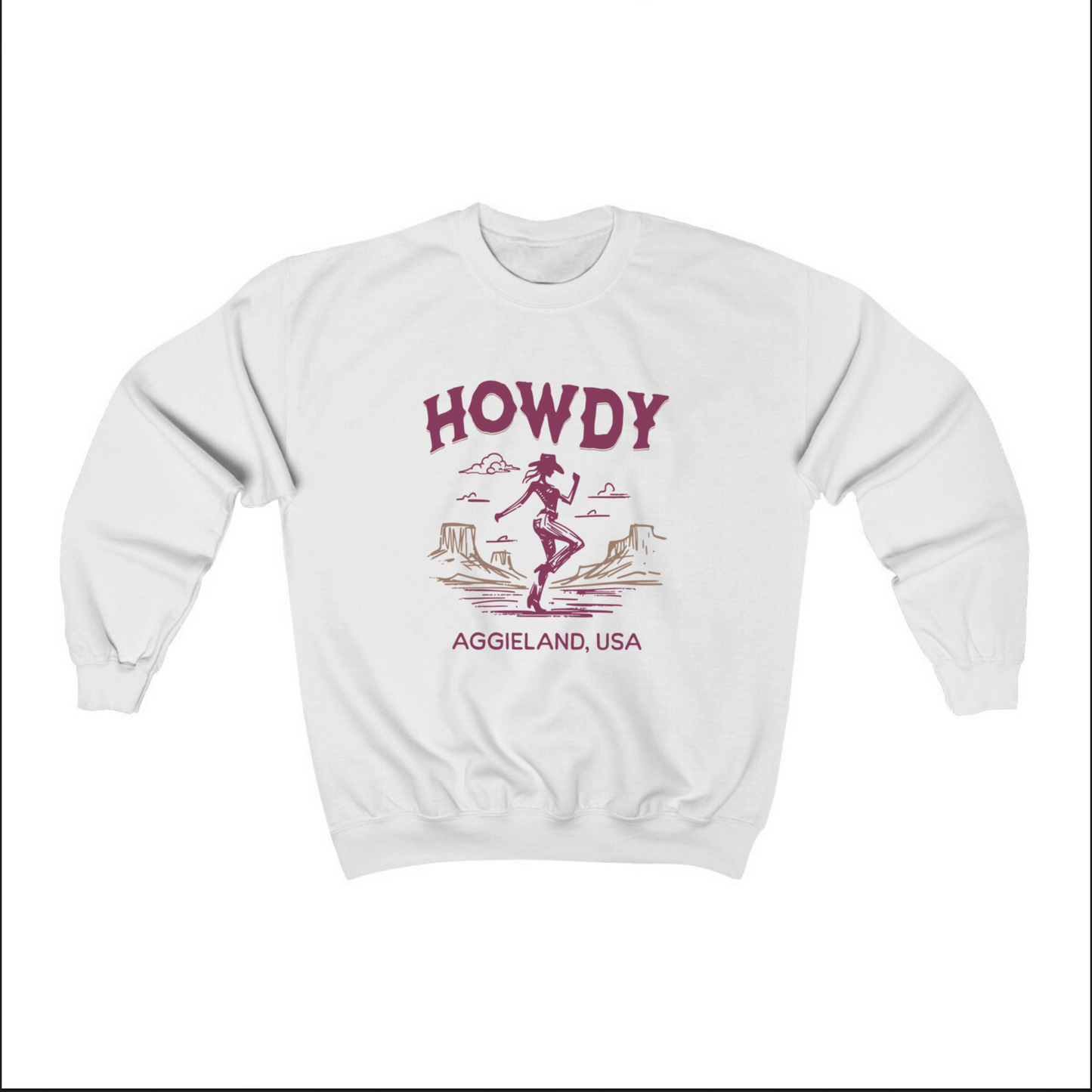 Howdy from Aggieland Western Crewneck Sweatshirt